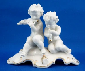 Hutschenreuther Karl Tutter sculpture pair of cherubs porcelain DECO XX Germany - Picture 1 of 24