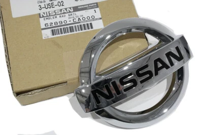 Nissan Murano 2003-2007 parrilla delantera radiador placa de identificación cromada emblema insignia OEM Foto 1 de 4