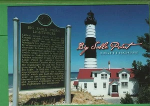 Vintage Michigan MI Lighthouse Postcard Big Sable Point Ludington  - Picture 1 of 3