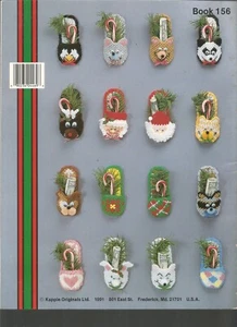 Holiday Slippers Plastic Canvas Patterns Santa Elf Snowman Soldier Ornaments K91 - Picture 1 of 5