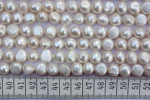 BR219 10-11mm Zuchtperlen Strang Süßwasser Perlen Schmuck Kette barock mnb - Picture 1 of 1