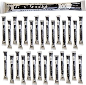 Lot OF 30 White Cyalume Light Sticks 8HR Emergency Survival EMP Prepper EX 2024 - Picture 1 of 2