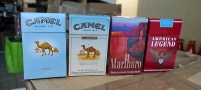 Sigarette Pacchetti Vintage Antichi , Cigarettes Empty Box marlboro,camel - Immagine 1 di 4