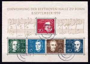 GERMANY BUND-1959-S/S "BEETHOVEN", annullato - Foto 1 di 1
