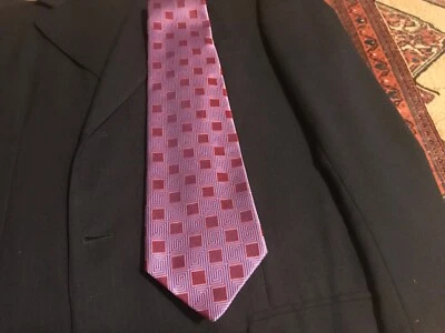 Robert Talbott Best of Class para Nordstrom Magenta patrón geométrico vintage Foto 1 de 4