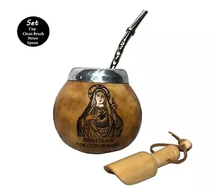 Mate Argentino Imagen VIRGEN Inmaculada Concepción, Taza Yerba Mate, Pajita, - Imagen 1 de 6