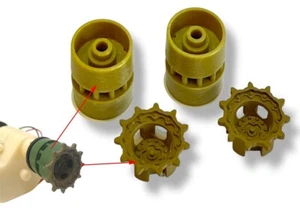 Heng Long 1/24 RC Tank Type 90,German Leopard,M1M2 Abrams Gear Box Wheel 2 Pairs - Picture 1 of 6