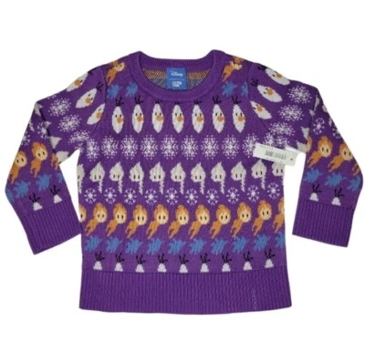 Suéter de manga comprida Disney Spotted Zebra menina gola redonda roxo tamanho 3T NOVO - Imagem 1 de 4