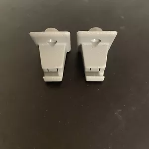CHEVY SUBURBAN TAHOE GMC YUKON SUN VISOR CLIPS HOLDER GRAY-GREY 94-99 OEM 1 PAIR - Picture 1 of 3