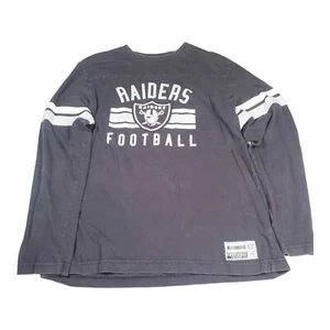 Maglia calcio manica lunga NFL Majestic Raiders nera grande Oakland Las Vegas - Foto 1 di 5