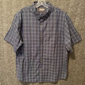 Mountain Khakis Shirt Mens XL Blue Plaid Classic Fit Short Sleeve Button Down - Picture 1 of 10