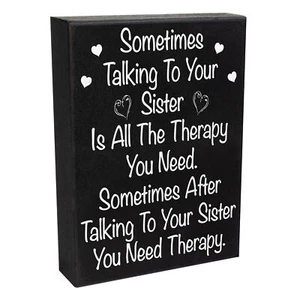 JennyGems Sometimes Talking To Your Sister Is The Therapy You Need, Sister Gift - Picture 1 of 12
