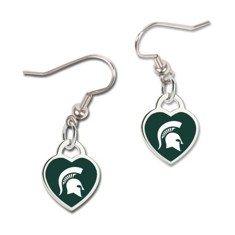 Michigan State Spartans Wincraft NCAA 3-D Heart Team Earrings FREE SHIP Cover