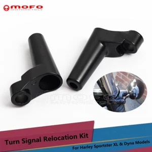 Turn Signal Front Relocation Mount Kit For Harley Sportster XL 1200 883 1988-UP - Picture 1 of 12