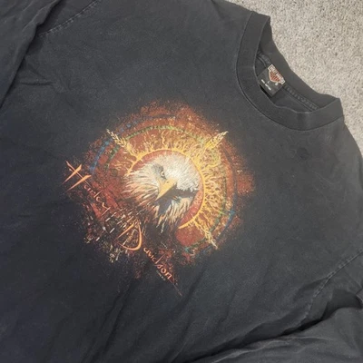 Vintage Harley Davidson Shirt Mens Large 90s Holoubek Eagle Distressed Biker - Image 1 of 4