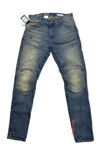 Jeans skinny G-Star RAW uomo 5620 3D zip ginocchio taglia 31x32 nuovo con etichette $230 - Foto 1 di 11
