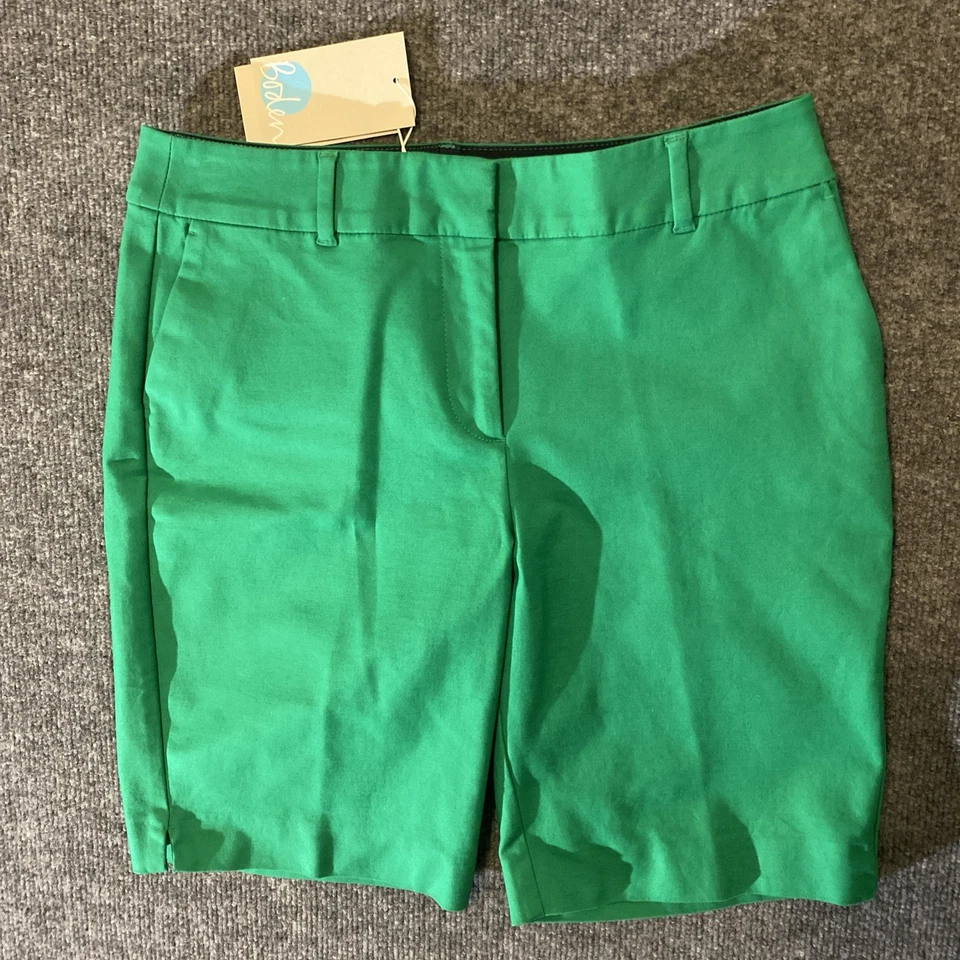 Pantalones Cortos Boden Para Mujer Kelly Verde Talla 6 NUEVOS NUEVOS CON ETIQUETAS Estilo Británico Preppy Golf Informales Foto 1 de 4