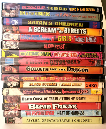 Lot Of 16 Something Weird Video DVDs (SWV) * Rare OOP Some are quite ...
