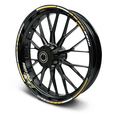 Adesivi Per Cerchi Completo Set RS Design Accessori Per 15-17 Pollici Oro MR016 - Immagine 1 di 4