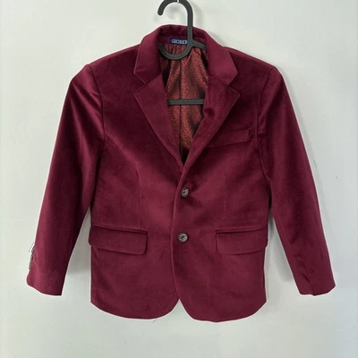 Blazer Gioberti Terciopelo Granate Niños Talla 6 Foto 1 de 4