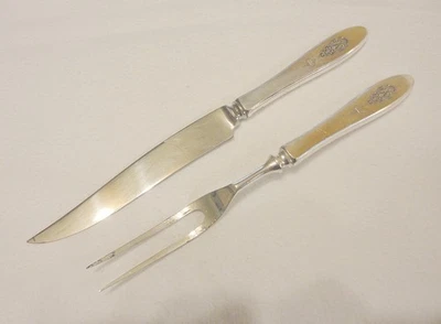 Oneida Community BIRD OF PARADISE 1923 pequeño juego de talla HH de 2 piezas Foto 1 de 4