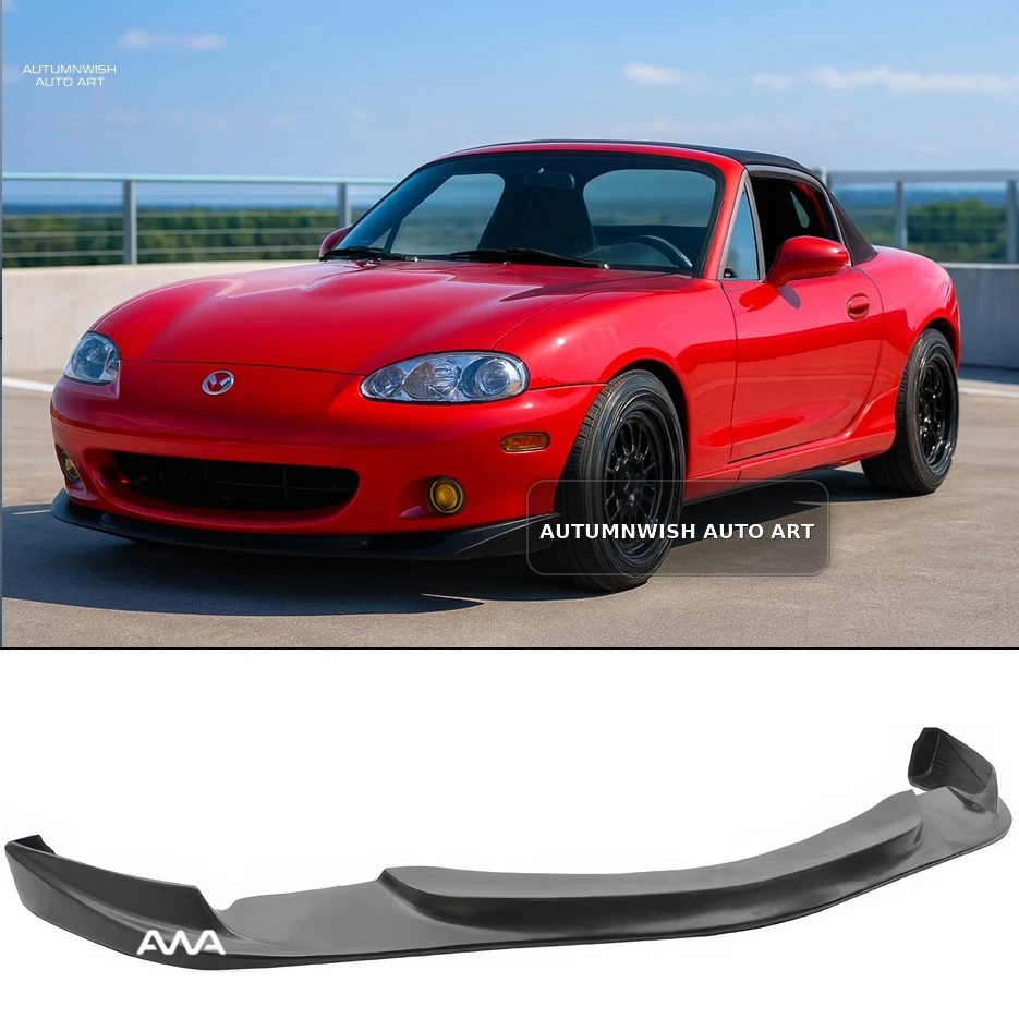Fits 01-05 Mazda Miata MX-5 Coupe Convertible GV Style Front Bumper Lip Spoiler - Image 1 of 1