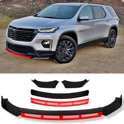 For Chevrolet Traverse 2021+ Gloss Front Bumper Lip Spoiler Splitter Body Kit Foto 1 de 4