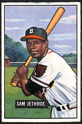 1951 Bowman #242 Sam Jethroe (creases) (Low Grade) - Image 1 of 2