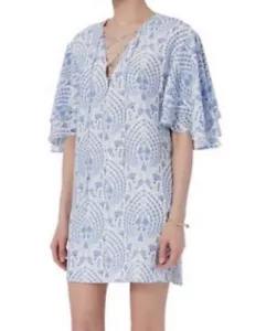 Intermix Silk Ludlow Flutter Sleeve Mini Dress Women’s Size Small S - Picture 1 of 5