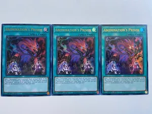 YUGIOH x3 RA02-EN064 ABOMINATION'S PRISON - ULTRA RARE 1st EDITION - Picture 1 of 2