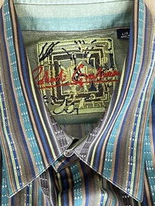 Robert Graham Herren L Classic Fit Gestreift Flip Manschette Langarm Knopf Hemd - Bild 1 von 12