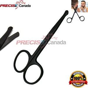 Black Eyebrow Scissors, 3.5" Round-Tipped, Multi-Purpose Protect Sensitive Areas - Picture 1 of 2