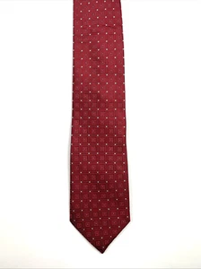 Men's Donald J. Trump Signature Gold Collection Logo Red Silver Silk Neck Tie - Picture 1 of 5