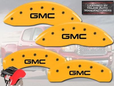 2007-2013 «GMC» Sierra 1500 передний + задний желтый MGP тормоз диск суппорт крышки  - Изображение 1 из 4