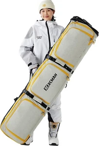 Padded Snowboard Bag Adjustable Length 63-75In Padded Bag for Air Travel - Picture 1 of 8
