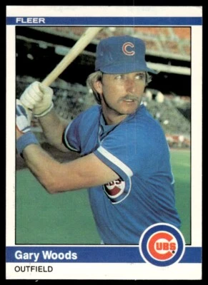1984 Fleer Gary Woods Baseball Card Chicago Cubs #507 - Image 1 of 2