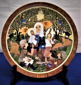 Vtg Hedi Keller Christmas Plate by Konigsazelt 9.50" Adoration 1979 Discontinued - Picture 1 of 6
