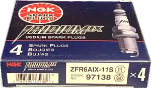 4 pc NGK 97138 ZFR6AIX-11S Iridium IX Spark Plugs for Honda 2002-2011 Civic - Picture 1 of 3