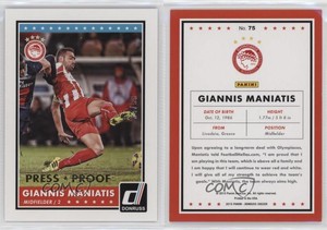 2015 Panini Donruss Press Proof Gold /99 Giannis Maniatis #75