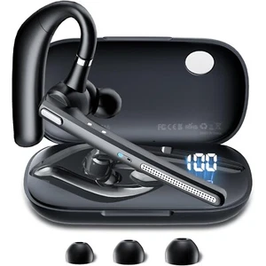 Casque Bluetooth V5.3, Écouteur sans Fil avec Étui de Charge 500mAh Mains Libres He - Photo 1 sur 6