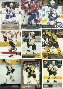 HUGE OILERS BRUINS PENGUINS CANADA ANDREW FERENCE 14 DIFFERENT CARDS LOT