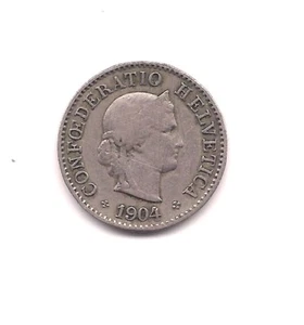 1904 Switzerland Five Rappen--SET KEY--Very Nice Coin!! - Picture 1 of 2