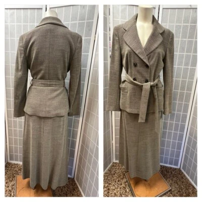 Mariella Burani-Notizie, Women, Suit, 2pieces, Skirt/jacket, Brown, Size M.: - Image 1 of 4