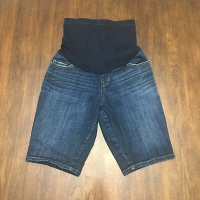 Bermudas vaqueras Liz Lange Maternity lavado oscuro 5 bolsillos para mujer talla XS/TP Foto 1 de 4
