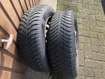 2xkomplette Allwetterreifen+Felgen 185/65R14 86T für Hyundai Accent,Verna,KiaRio - Bild 1 von 4