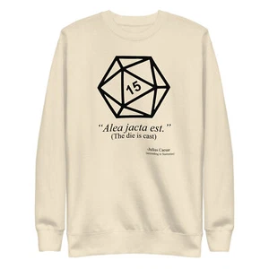 Julius Caesar The Die is Cast Sweatshirt Gamer Philosophy d20 - Bild 1 von 8