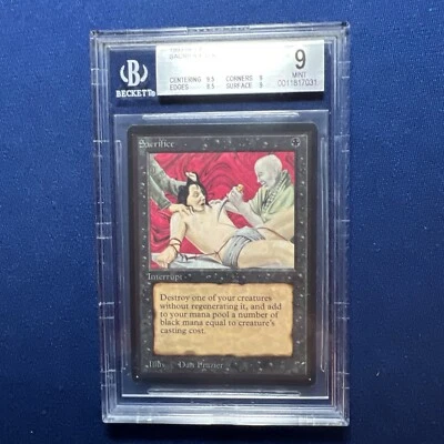 MTG Beta Sacrifice BGS 9 Mint (with 9.5 centering)  1993 - Image 1 of 2