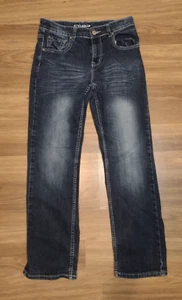 Fly Paper Jeans Boy Size 14 Dark Distressed - Picture 1 of 12