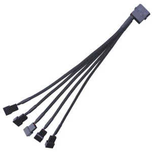 Molex IDE to 5 Way 4pin 3pin PC Fan Connector Splitter Power Cable Wire Adapter - Picture 1 of 7