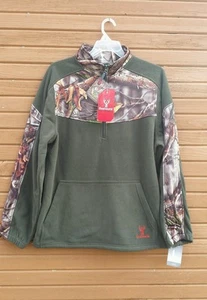 NEW HUNTWORTH sz Lg OAK TREE EVO CAMO CAMOUFLAGE PATTERN SWEATSHIRT JACKET - Picture 1 of 9